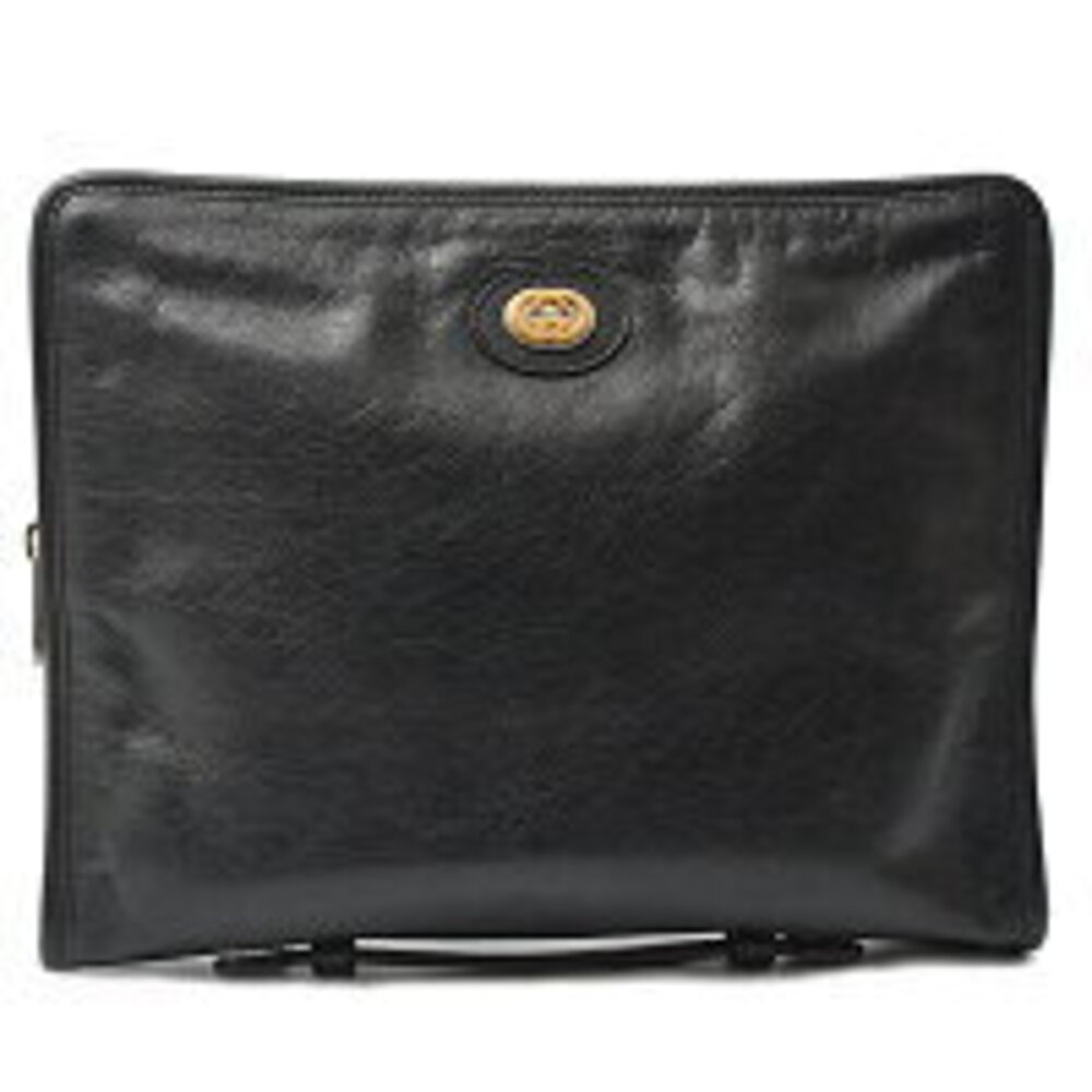 Gucci Clutch Bag Calfskin Black